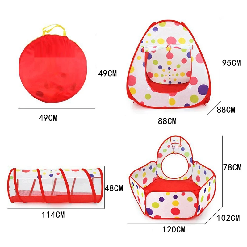 Игрушечная палатка игровой домик морской мяч забор туннель из трех предметов 0 3