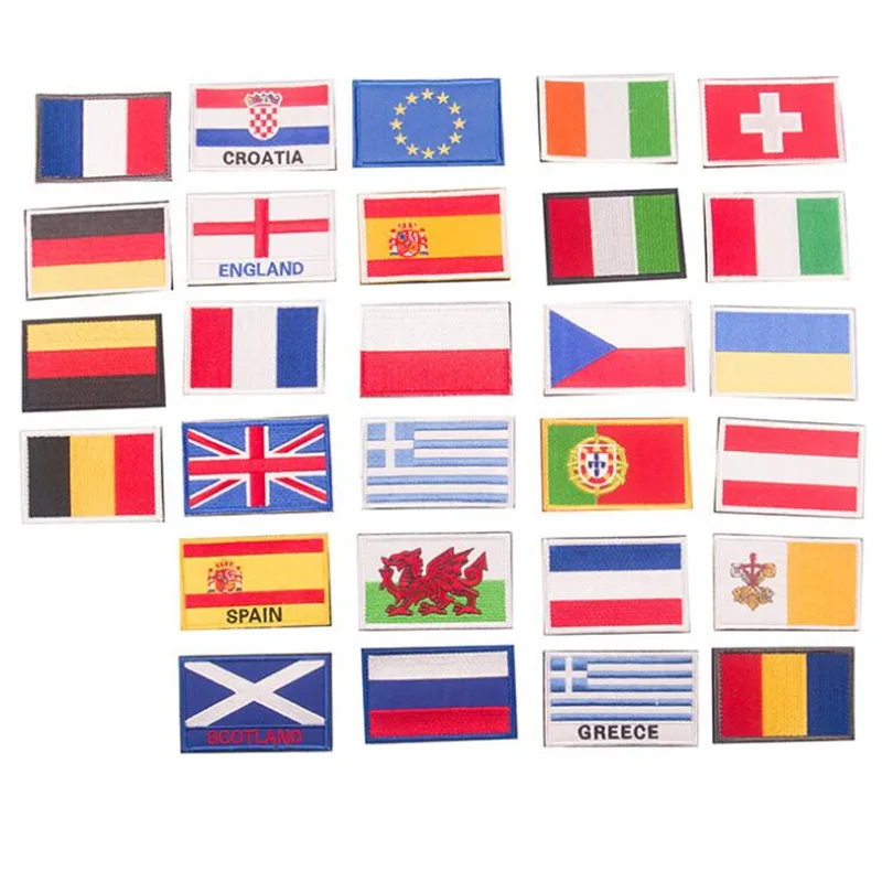New National Flag Many Parches Ropa Patch Embroidered Patches for Clothing Iron on For Close Shoes Bags Badges Embroidery | Дом и сад
