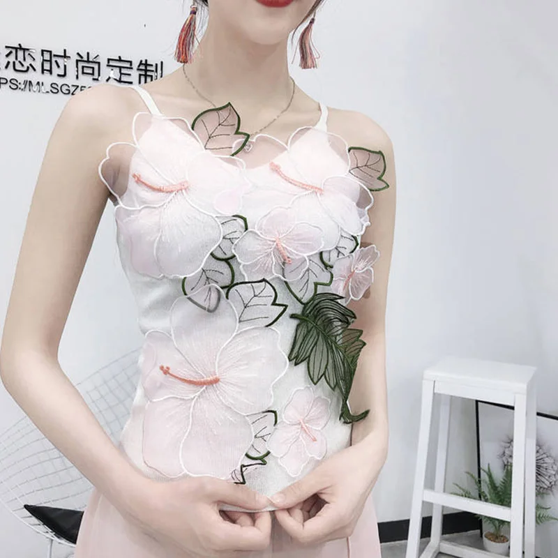 Майка женская летняя с лепестками лотоса повседневный укороченный топ пикантная