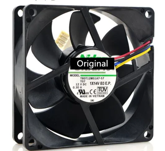 Оригинальный 100% рабочий телефон, вентилятор 80258 см 80 мм 12 В, осевой вентилятор охлаждения 3800 об/мин