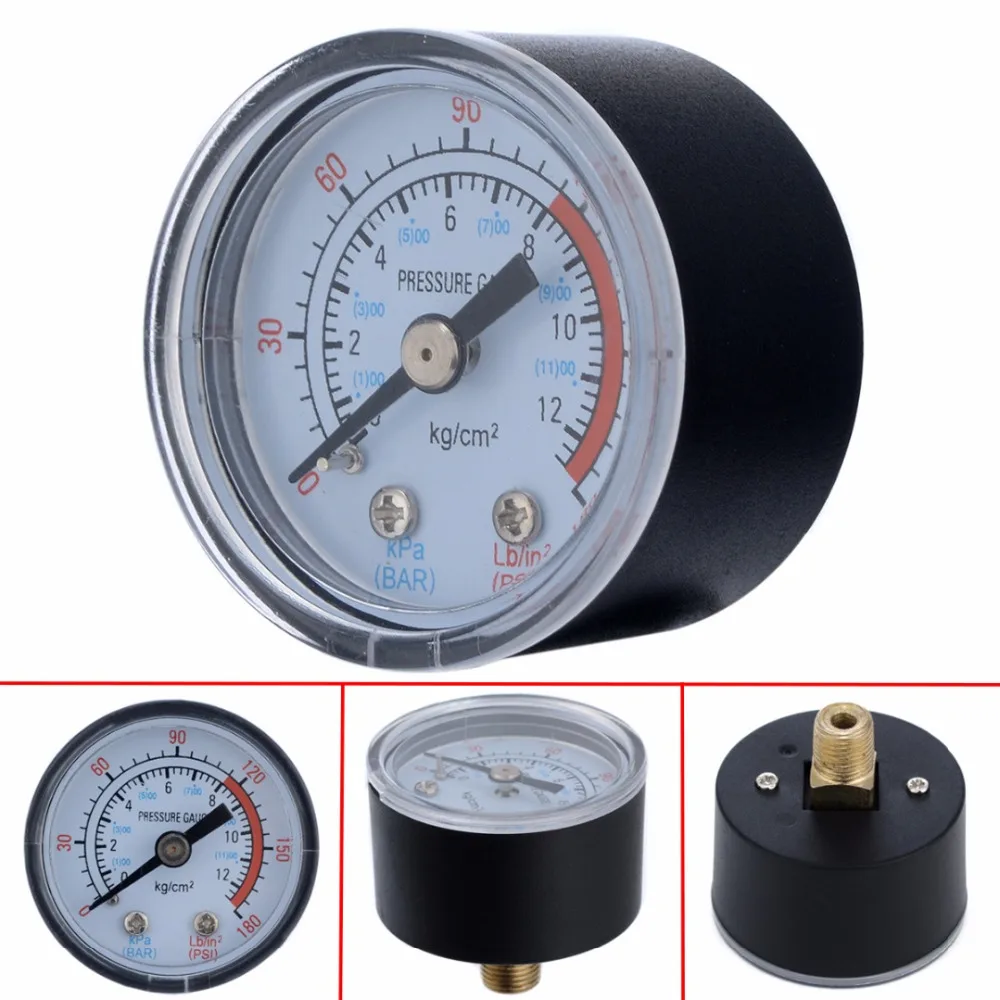 

0-180PSI 1/8" Male Thread Air Compressor Pressure Gauge Air Pressure Hydraulic Vacuum Gauge Pressure Tester for Air Compressor