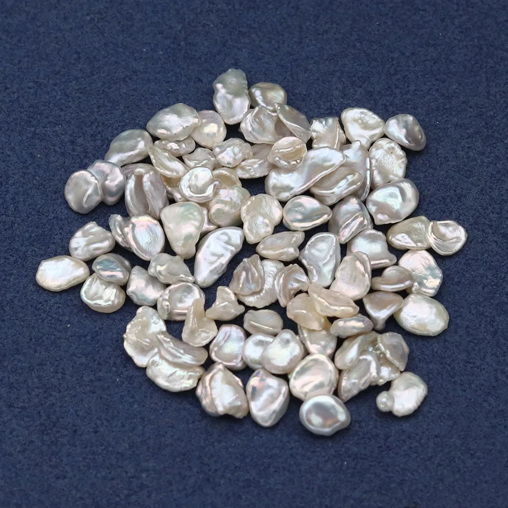 

10Pcs Natural Freshwater Pearl Beads Petal Shape 6-7mm No Hole Loose Beads for Jewelry Making DIY Charm Bracelet Accessories