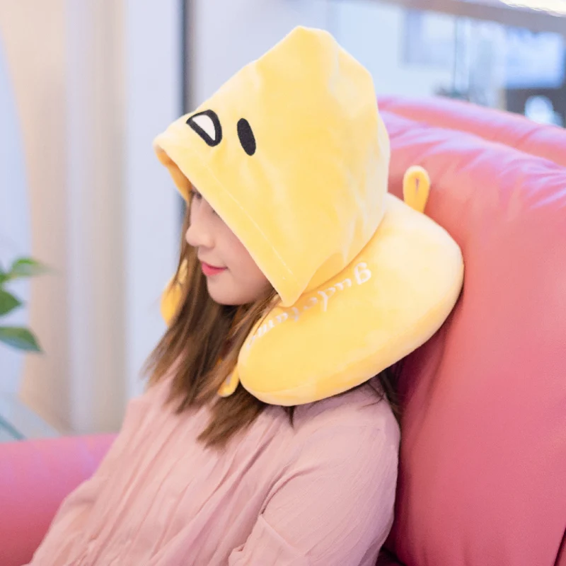 Gudetama плюшевые спящие U подушка автомобиль самолет Шеи Шапка-подушка милый желток мягкие игрушки куклы
