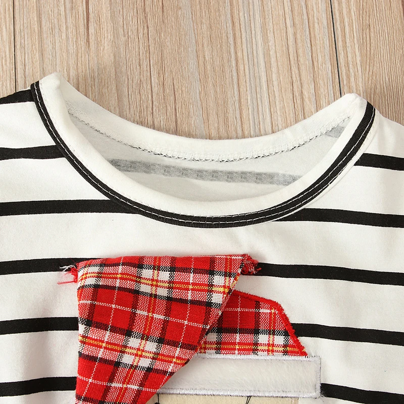 Рождественское платье с длинным рукавом для девочек детское принцессы в полоску