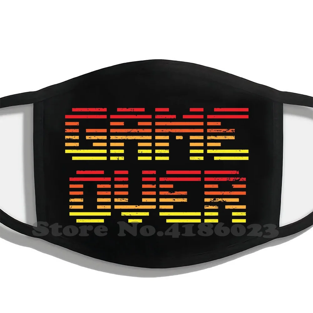 Забавная крутая хлопковая маска на лицо Game Over Ретро видеоигры аркадные Звездные