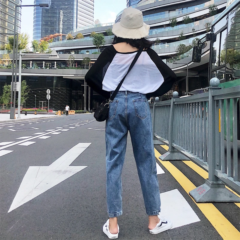 

Woman Jeans High Waist Clothes Wide Leg Denim Clothing Streetwear Vintage Quality 2020 Fashion Harajuku loose Straight Pants