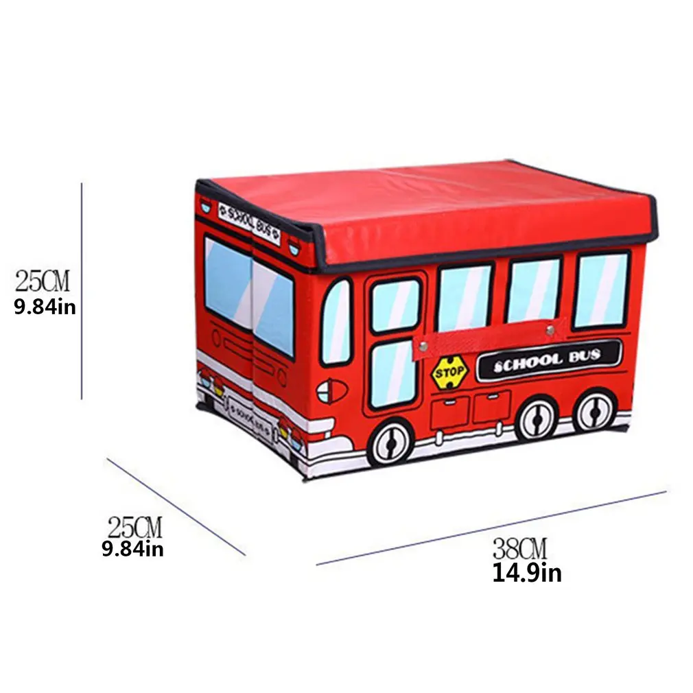

Cartoon Non-woven Storage Box Waterproof Clothing Organizer Portable Foldable Toys Holder Clamshell Home Bus Storage Box