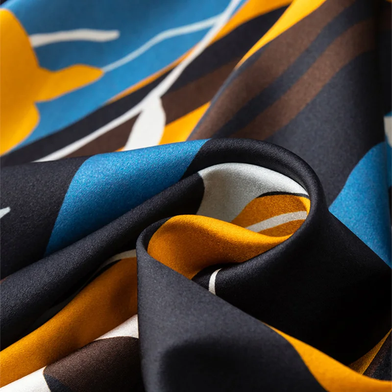 Юбка SuyaDream Женская атласная Длинная Элегантная офисная юбка с принтом из 100% шелка