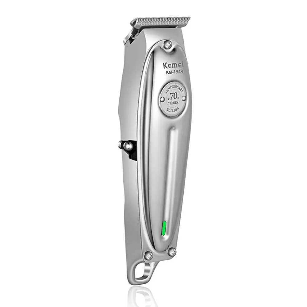 

Professional Hair Clipper All Metal Men Electric Cordless Hair Trimmer 0mm Baldheaded T Blade Finish Haircut Machine