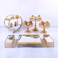 1pcs cake stand dessert cupcake pastry candy display plate for wedding event birthday party round metal pedestal holder