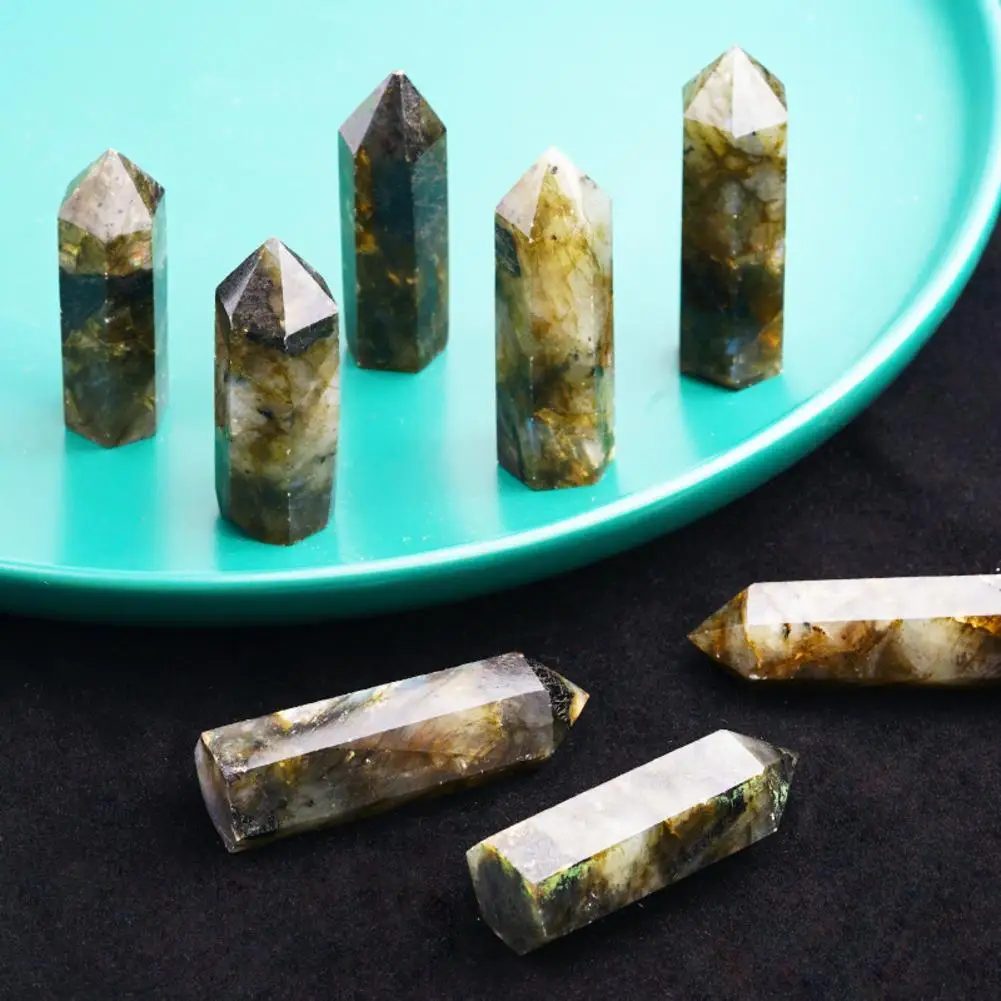 Лунный камень Хрустальная колонна бриллиантовая палочка исцеляющая лампа