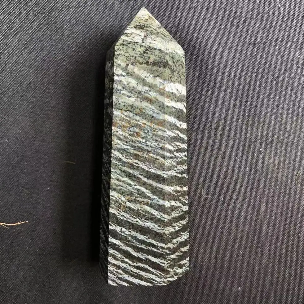 1 шт. Натуральный Камень Кристалл точка зеленого цвета в полоску стиле Зебра