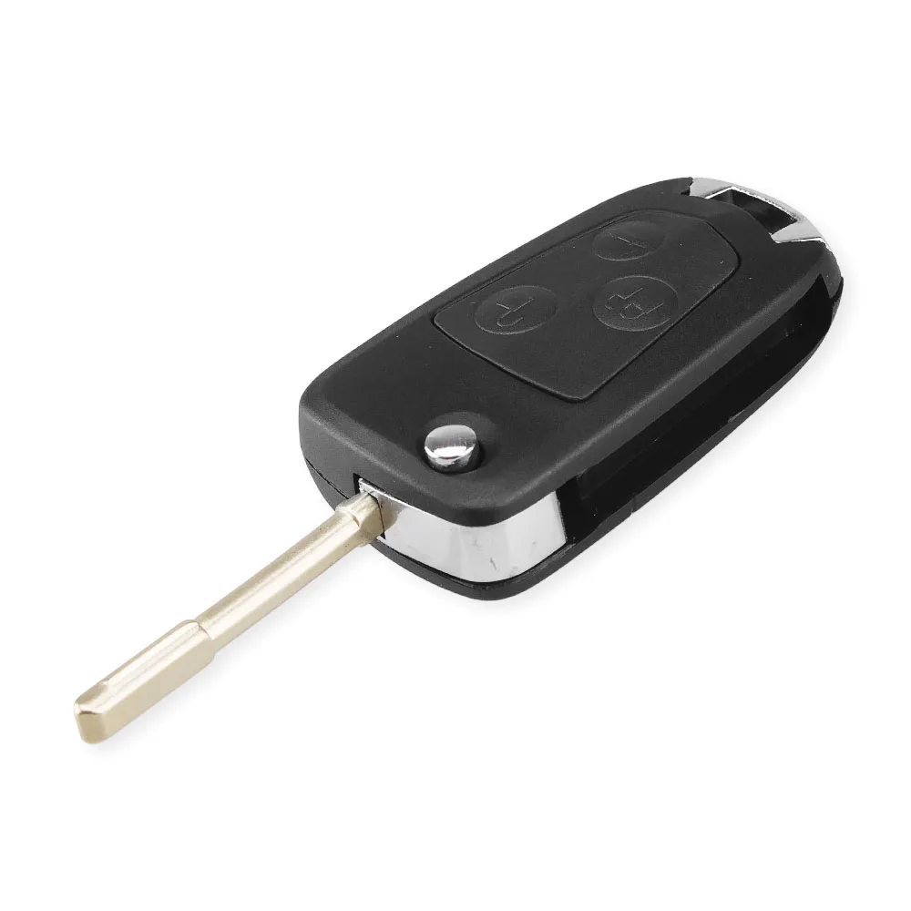 3 buttons KEYYOU неразрезанный пустой 3 кнопки модифицированный складной дистанционный ключ флип Брелок оболочка для Ford Focus Mondeo Fiesta ка ключ чехол Stying - Количество кнопок: 3 buttons