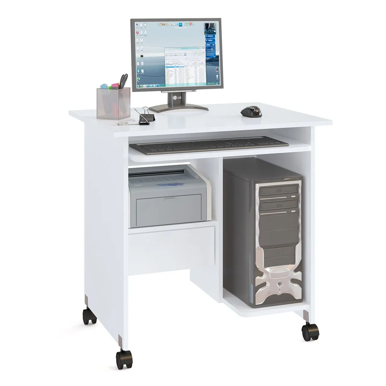 Стол компьютерный Сокол КСТ-10-1 цвет белый | Мебель