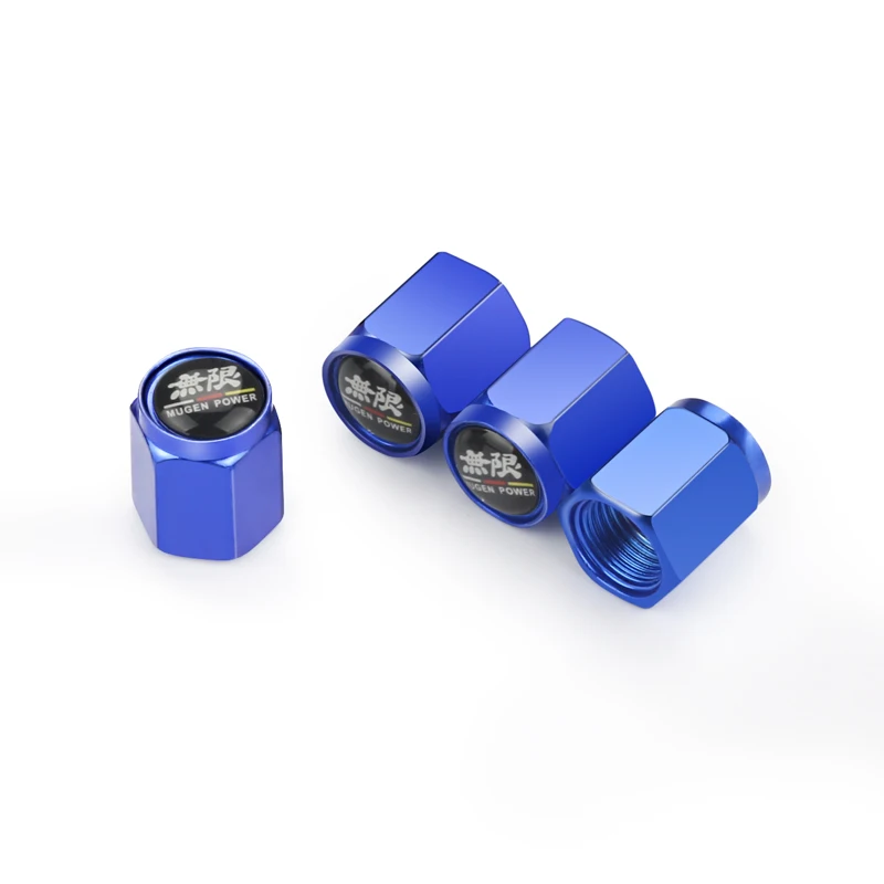 4 шт. Металлические колпачки для воздушных клапанов автомобильных колес Honda Mugen