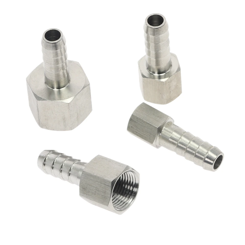 

Hose Barb Tail 6/8/10/12/14MM SS304 Stainless Steel Pipe Fitting 1/8" 1/4" 3/8" 1/2" BSP Female Connector Joint Coupler Adapter