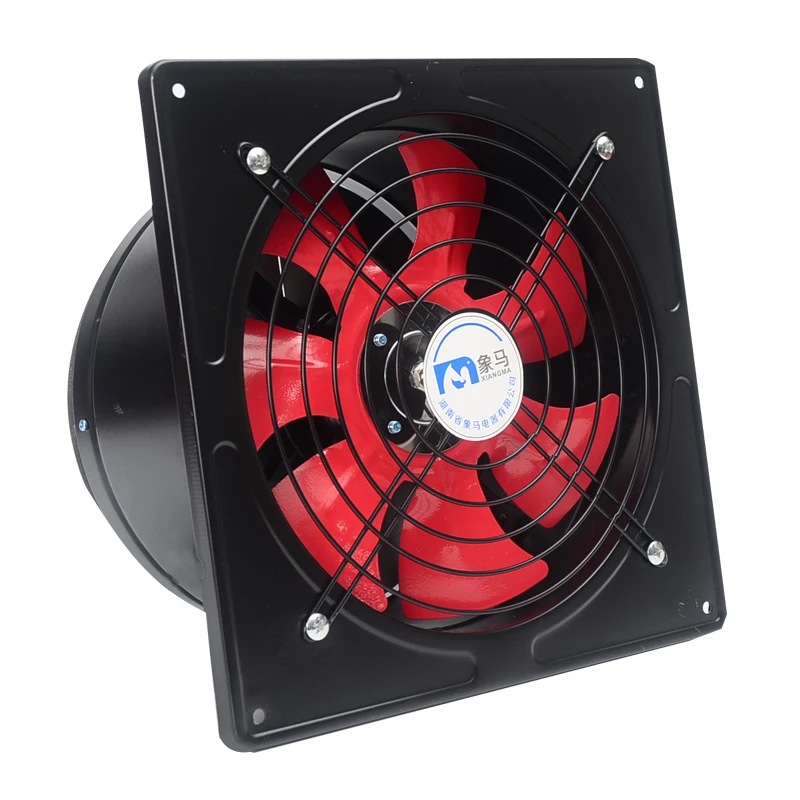 10 Inches Exhaust Fan Ventilator Household Mute Kitchen Bathroom Ventilation Wall-Mounted Air Cleaning Ventilator