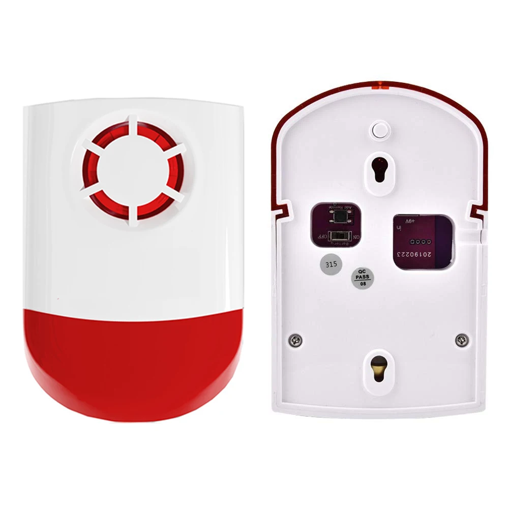 120dB для дома и улицы Беспроводной мигающая сирена мерцающий светильник система