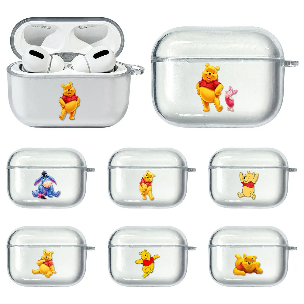 

Winnie the Pooh Transparent Cover Case For Apple AirPods Pro Soft TPU Bluetooth Earphone Charging for AirPods 3 Box Casing Shell