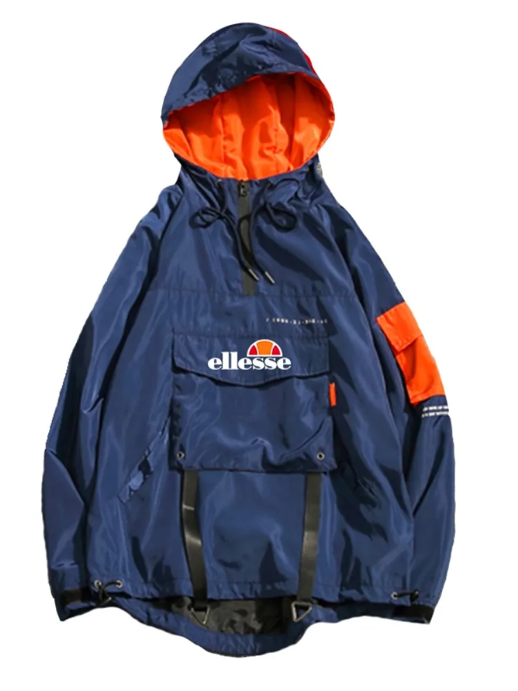 

Men's 2021 Fashion Zip Hoodie Windbreaker Jacket Men's Casual Printed Pocket Windbreaker Jacket Men's Sportswear Jacket