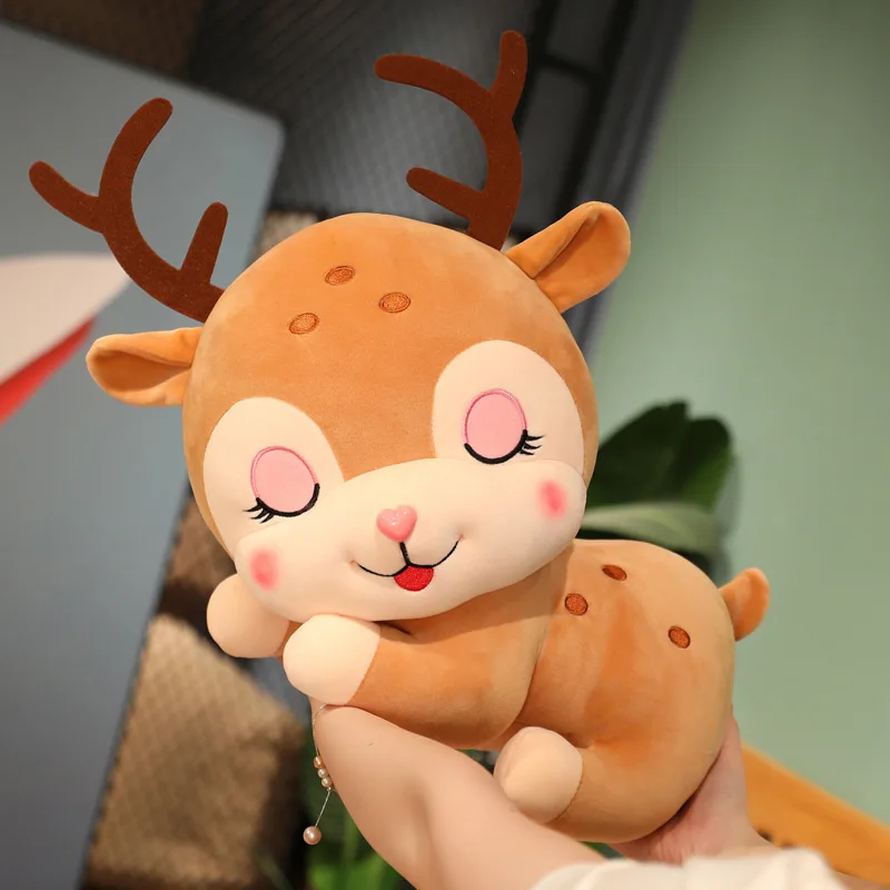 

Cute Kawaii Stuffed Animal David's Deer Doll Soft Plush Toys Christmas Gifts for Kids