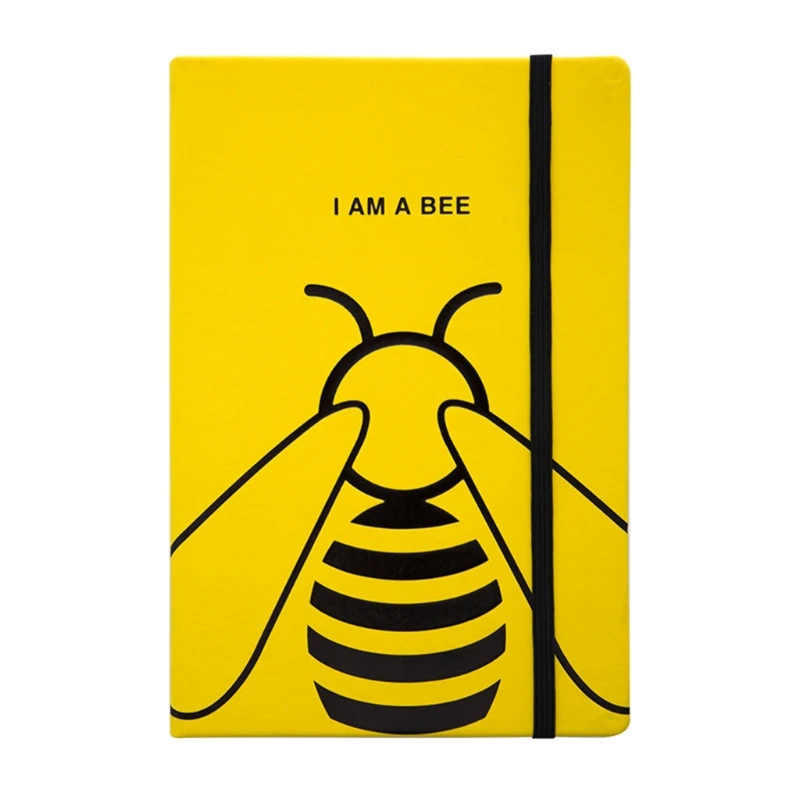 

P8DF Cute Bee Notebook A5 Diary Line Agenda Planner Organizer 256 Page Writing Journal Book