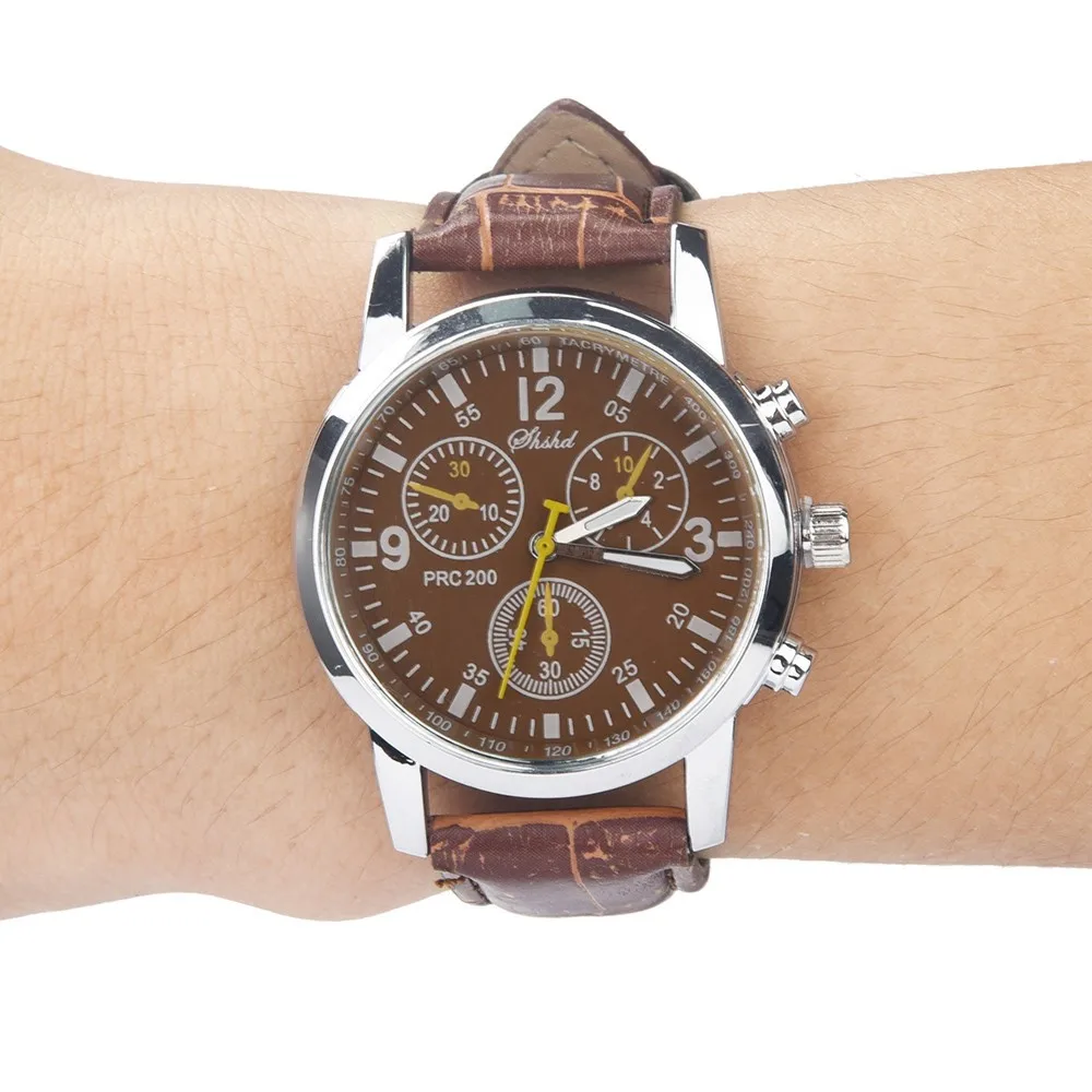 

Otoky Fashion Luxury Watch Blue-ray Glass Neutral Quartz Simulates Wrist Epidermal Watch Leather Strap Zegarek Damski Relogio