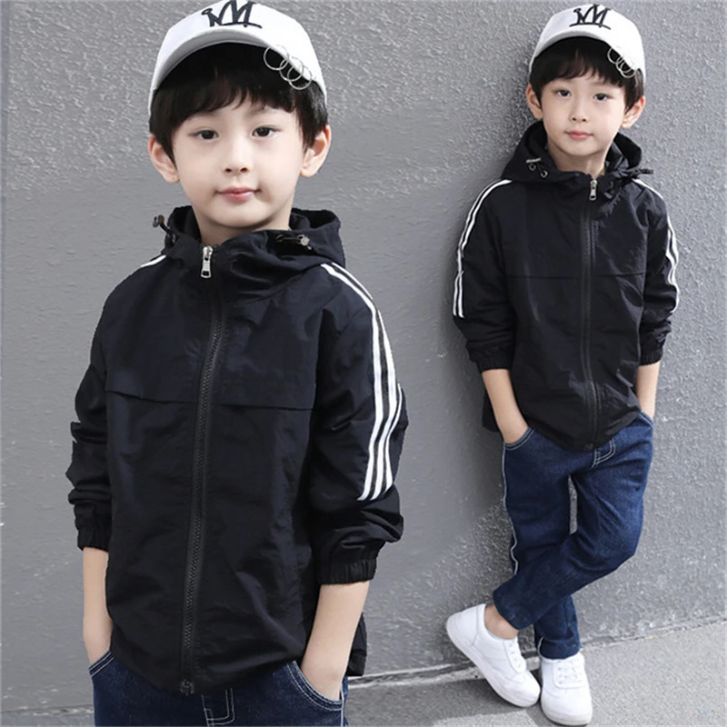 FOENREA Boys Clothes Spring Jacket For Wndbreaker Children Hooded Coat Kids Warm Teenage Autumn Waterproof Coats | Детская одежда и