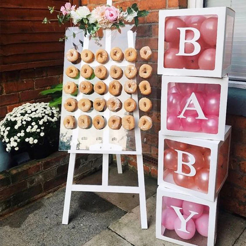

Wooden Donut Wall Stand Doughnut Holder Baby Shower Kids Birthday Party Table Decorations Wedding Favors Mariage Party Supplies