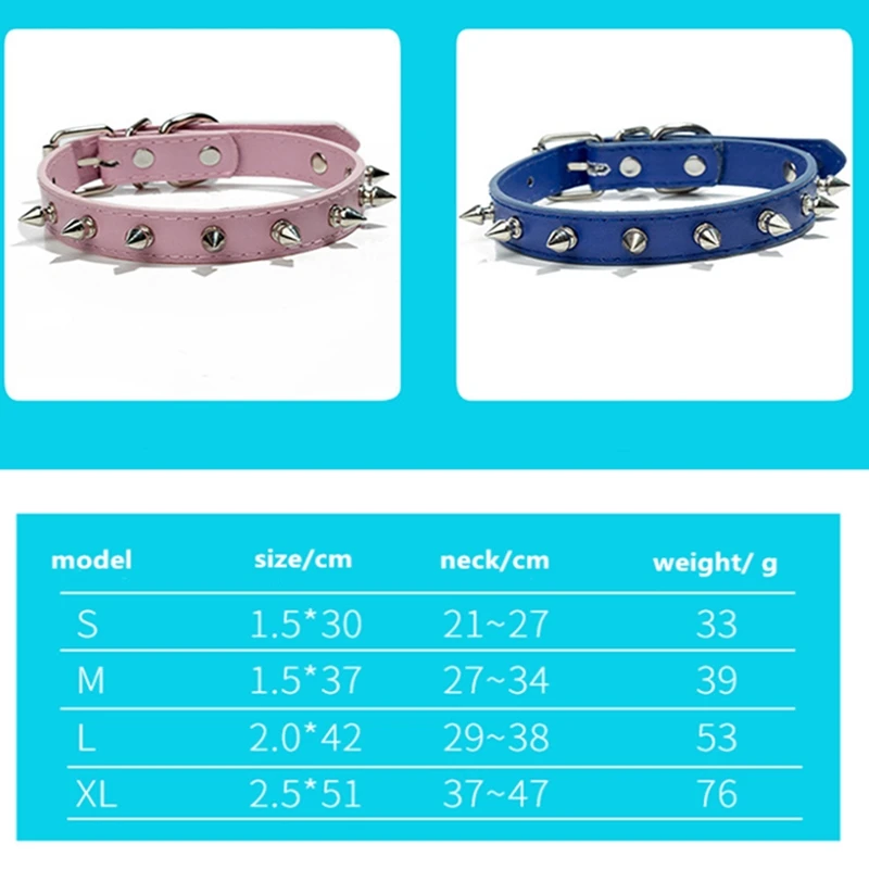 Ошейник для собак с шипами кожаный ошейник из искусственной кожи заклепками