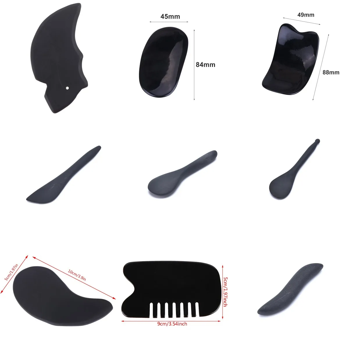 

Скребок гуаши натуральный черный Для Массажа Гуаша