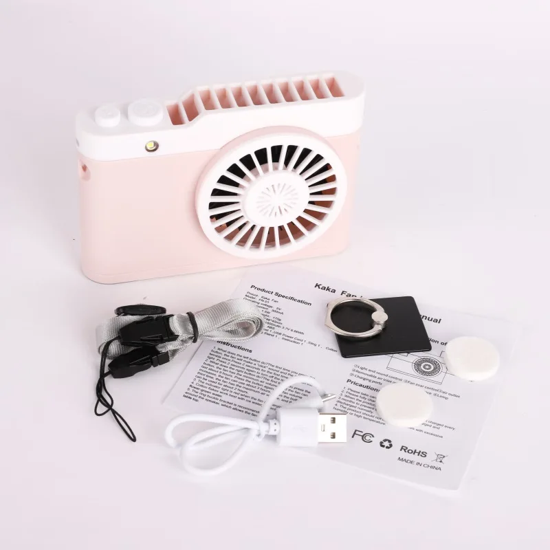 

Portable Mini Usb Charging Camera Fan Hanging Neck Small Fan With Flashlight Function Small Fan Desktop Fan