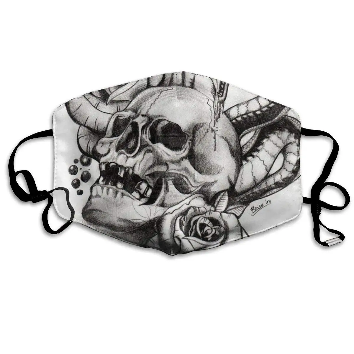 NiYoung унисекс дышащая маска для рта с изображением черепа и головы Регулируемая