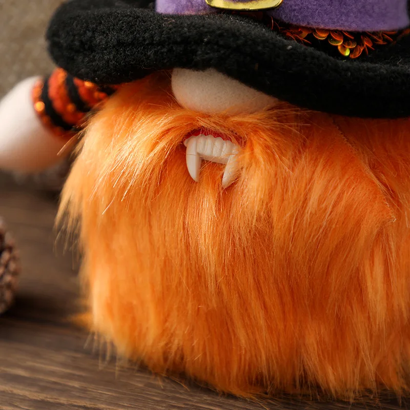 

1PC Halloween Festival Luminous Dwarf Ornaments Glowing Faceless Doll Home Desktop Decoration