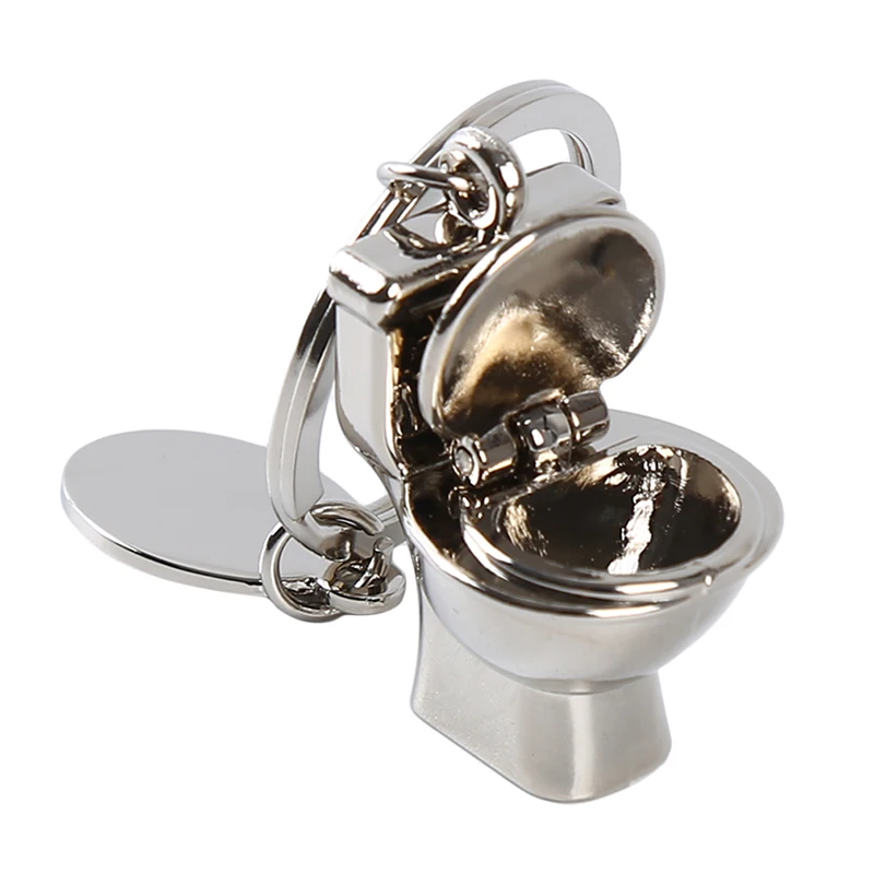 

New Design Fashion Creative Mini Toilet Metal Solid Key Chain Pendant Activity Gift Valentine's Day Gift for Adults