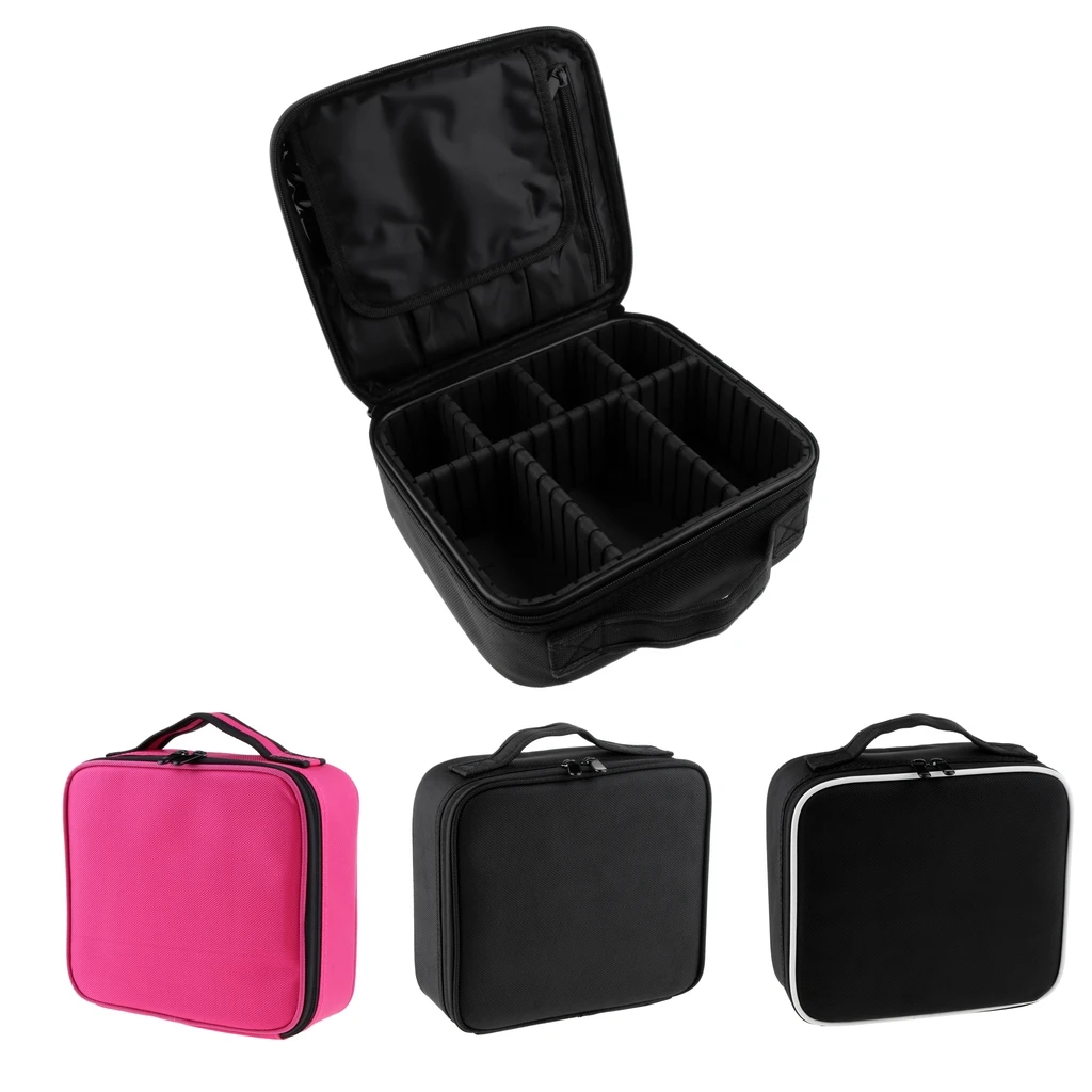 

Makeup Organizer Bag, Makeup Brush Holder Travel Cosmetics Storage Zipper Handbag Box