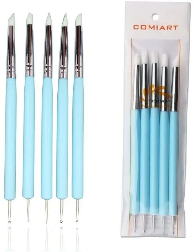 

Set of 5 Double-Ended Silicone Shaping and Ball Stylus Tools Sugar Paste Craft Soap Making Kit Candy Art Making Tools Clay