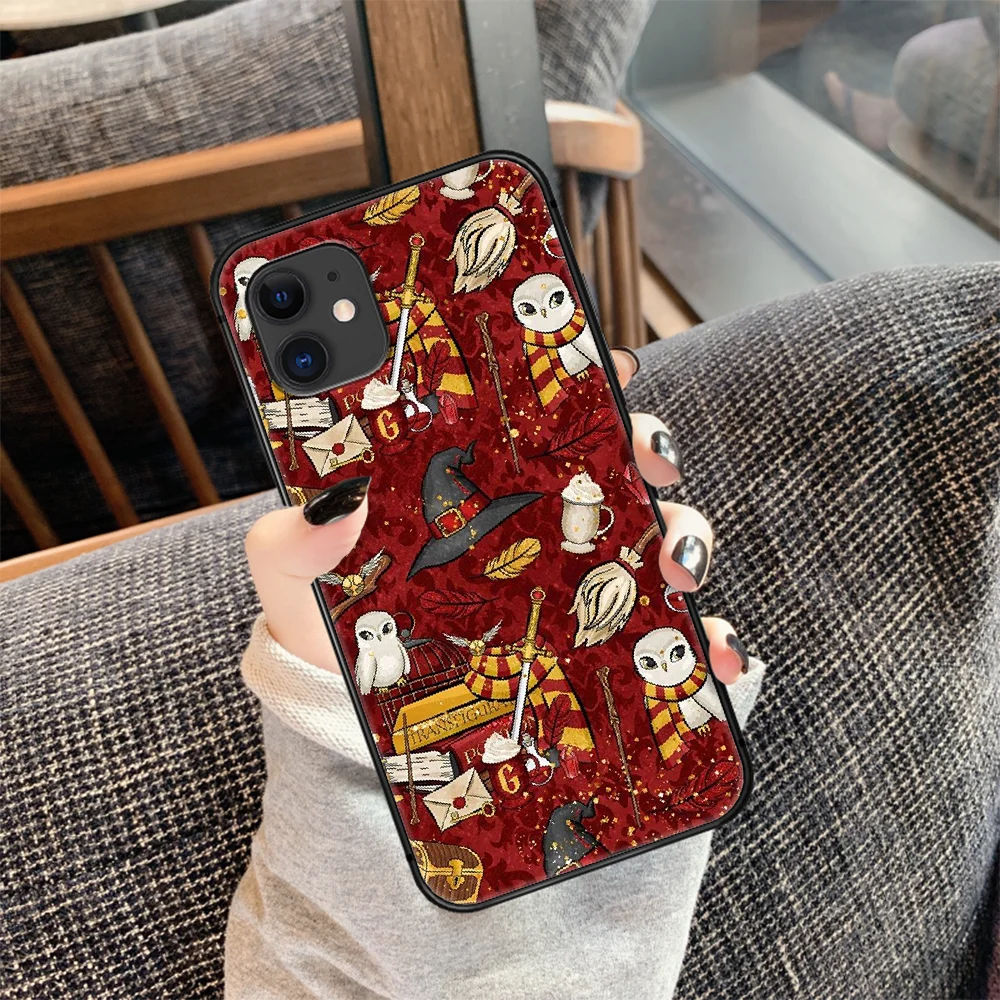 

Harries Potter Phone Case Cover Hull For iphone 5 5s se 2020 6 6s 7 8 12 mini plus X XS XR 11 PRO MAX black Cell Fashion Cover