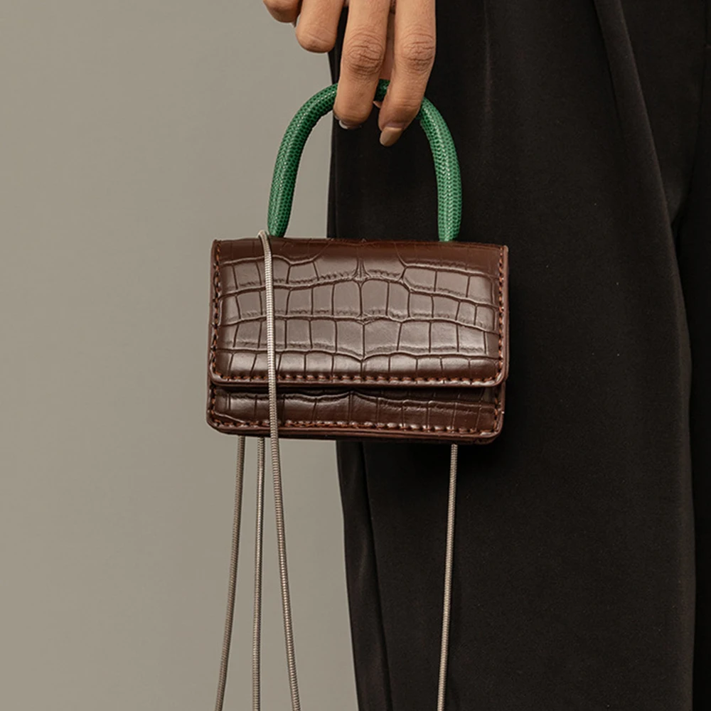 

Fashion Mini Alligator Women Handbag Designer Chains Crossbody Bags for Women 2021 New Crocodile Pattern Shoulder Bag Female INS