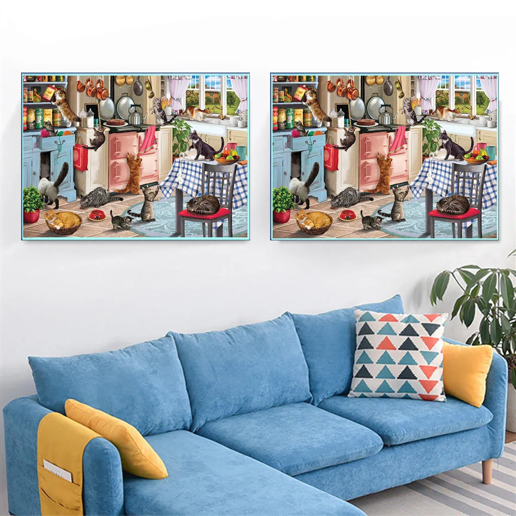 Головоломка для взрослых головоломка детей подарок на праздник 1000 шт. кошки