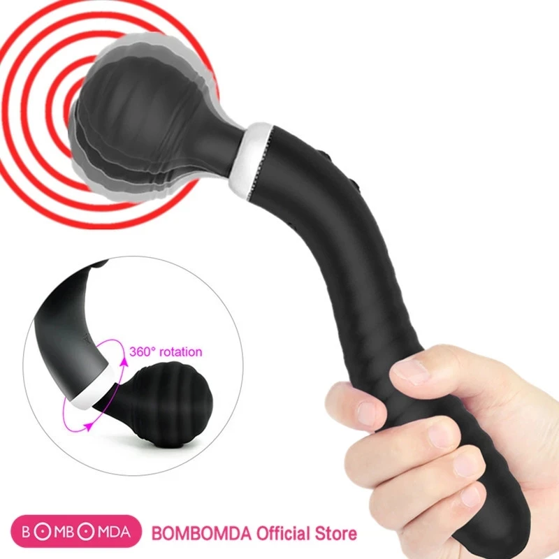 Вращающийся на 360 градусов массаж тела мощный массажер волшебная палочка AV