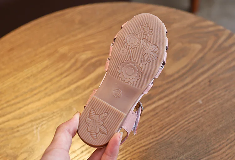 

2021 Summer New Girls Sandals Hollow Single Shoes Princess Leather Shoes Solid Color Colgs