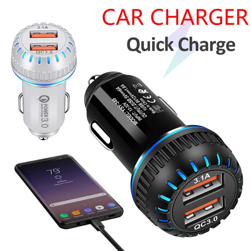 Автомобильное зарядное устройство Quick Charge 3 0 мини-адаптер для телефона