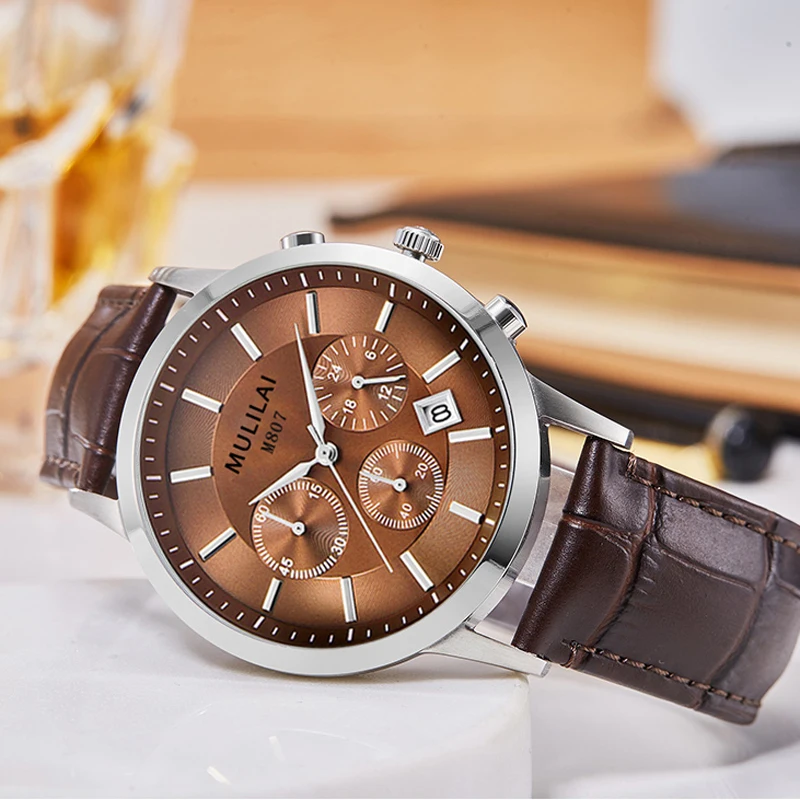 Часы наручные мужские кварцевые люксовые брендовые аналоговые спортивные с