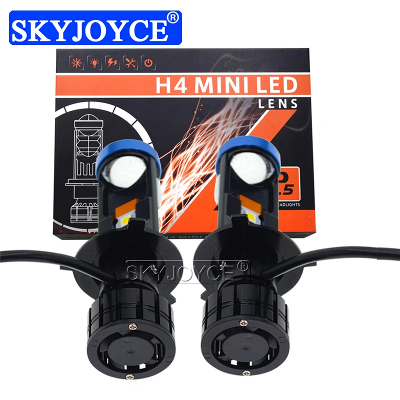 2021 новый список SKYJOYCE супер версия светодиодный H4 мини проектор Объектив 70 Вт 12000LM