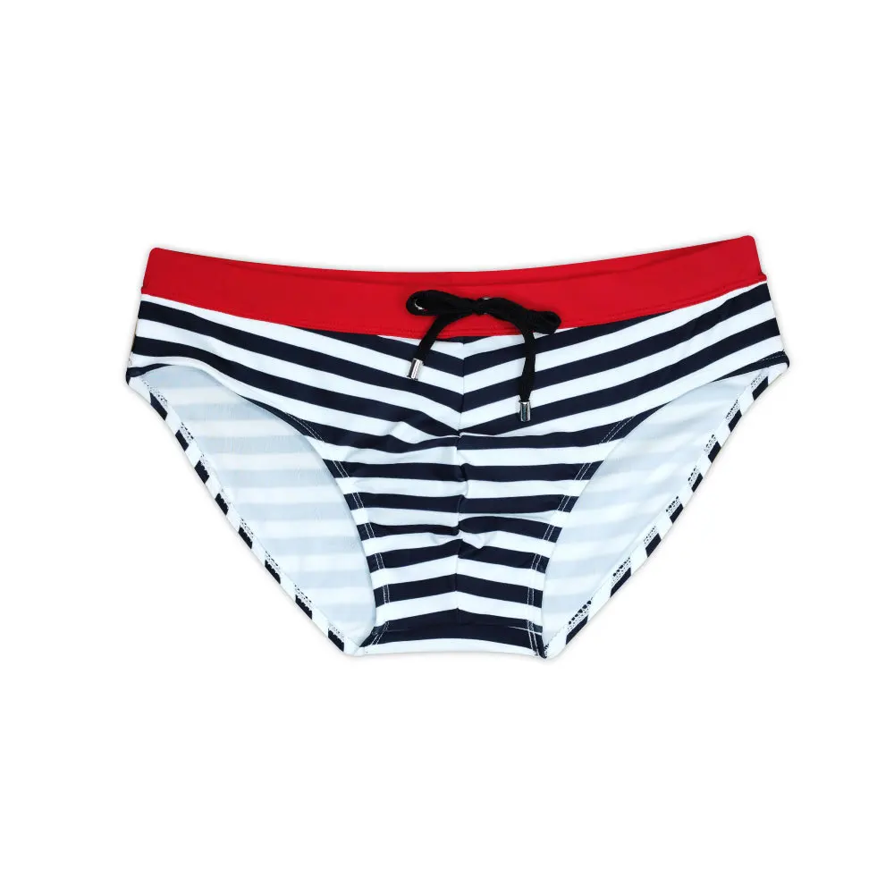 Stripe Swim Briefs Men's Swimming Trunks Sunga Masculina Swimwear Beach Board Wear Slip Low Waist Sexy Swimsuit Gay 2021 Man | Спорт и