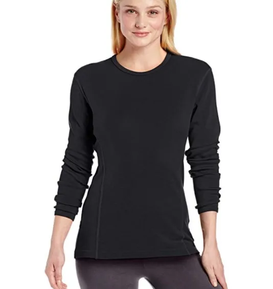 

FAKUNTN Merino Wool Midweight Crew Next to Skin (NTS) Base Layer Women Tops Thermal Underwear Tops European Size S-L 160GSM