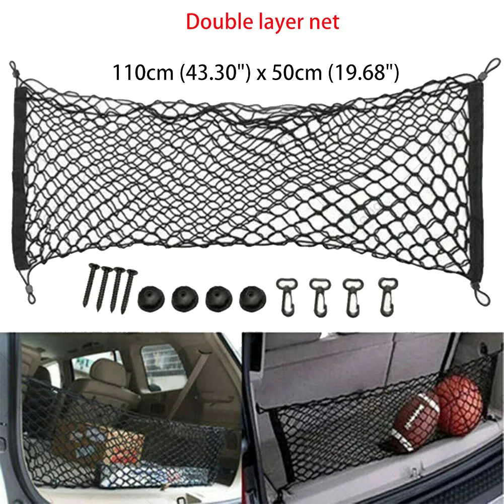 

Elastic Cargo Net Hanging Holder Pocket Pouch Rear Storage Stretchable