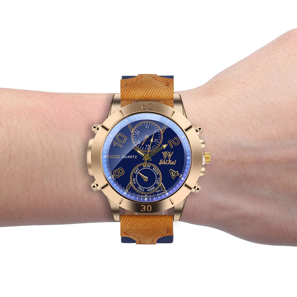 

Luxury Men Watch Business Quartz WristWatch Large Dial Fashion Quartz SilicaGel Strap Watch Birthday Present Relogio Masculino