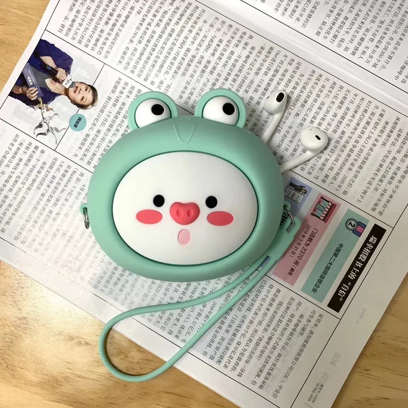 Кошелек для монет девочек силиконовый мини чехол Airpods s мультяшная сумка